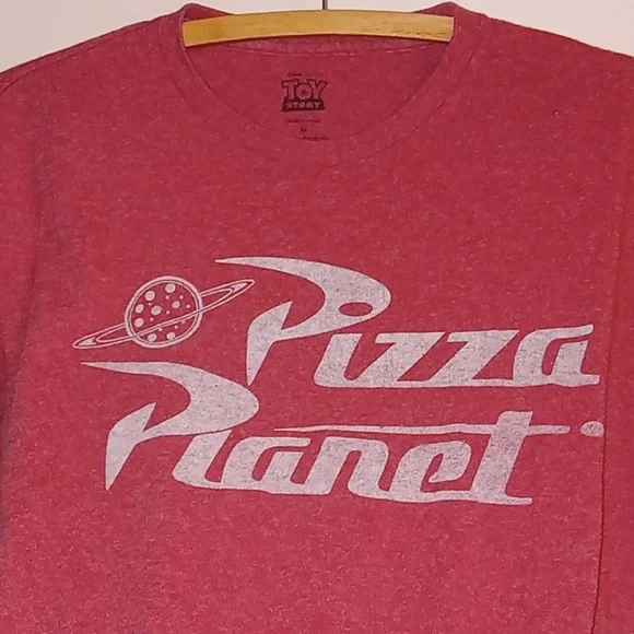 Mens Med T shirt Red Pizza planet Toy Story costume - Picture 2 of 3